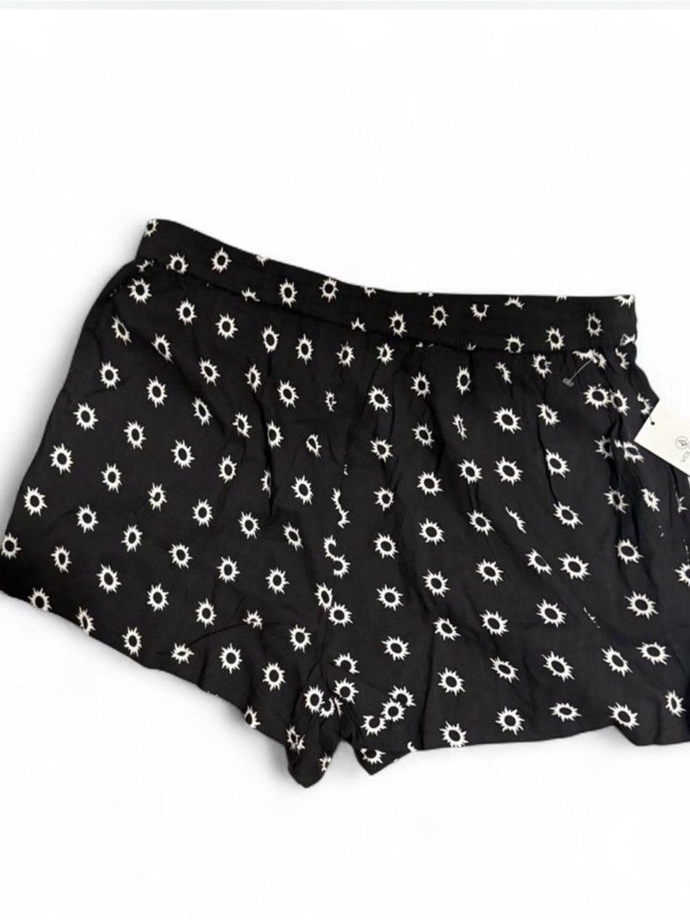 Volcom Beach Bandit Shorts Women’s XL Black White Sun Print NWT